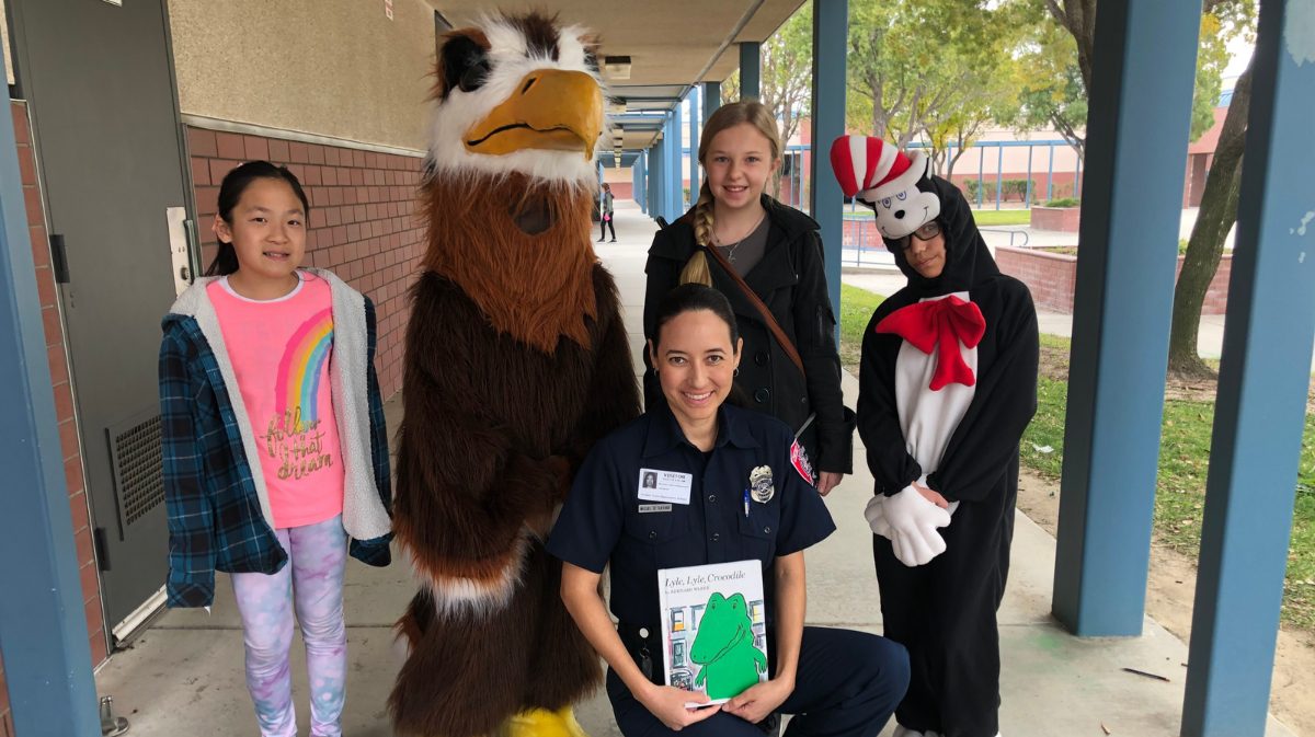 Chino Valley Firefighters at Literacy Day